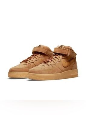 Nike Air Force 1 Mid Flax Brown Khaki DJ9158-200 Men's Size 11.5